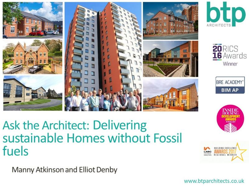 Thanks to everyone for attending our 'Ask the Architect' Session this morning looking at  pathway to delivering #sustainablehomes without the use of Fossil fuels. Some great discussion. #sustainabilitygoals #architecture #futurehomesstandard #zerocarbon #greatdesignbrewing