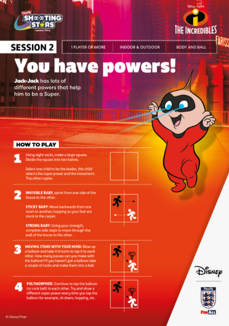 LPESSN's tweet photo. π¦ΈββοΈ Get moving and use your superpowers at home with session 2 of the NEW @FA Shooting Stars at home resources - inspired by @Disney_UK
π¦Έ Session 2 - You have powers! What superpowers will you use to help you with these games?
#girlsfootballinschools #keepactiveathome https://t.co/dAksJ68YEo