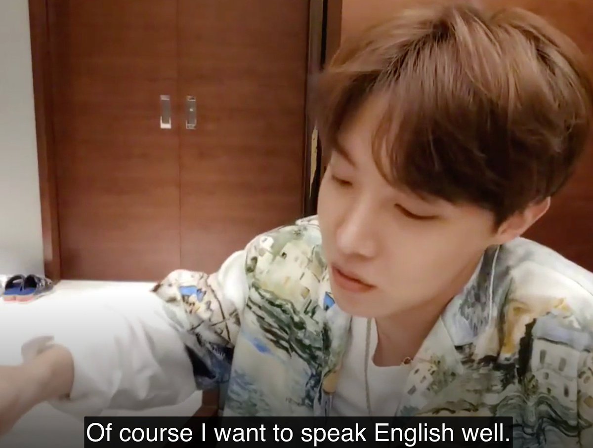 He wanted to learn english to help Namjoon and lessen his burden.