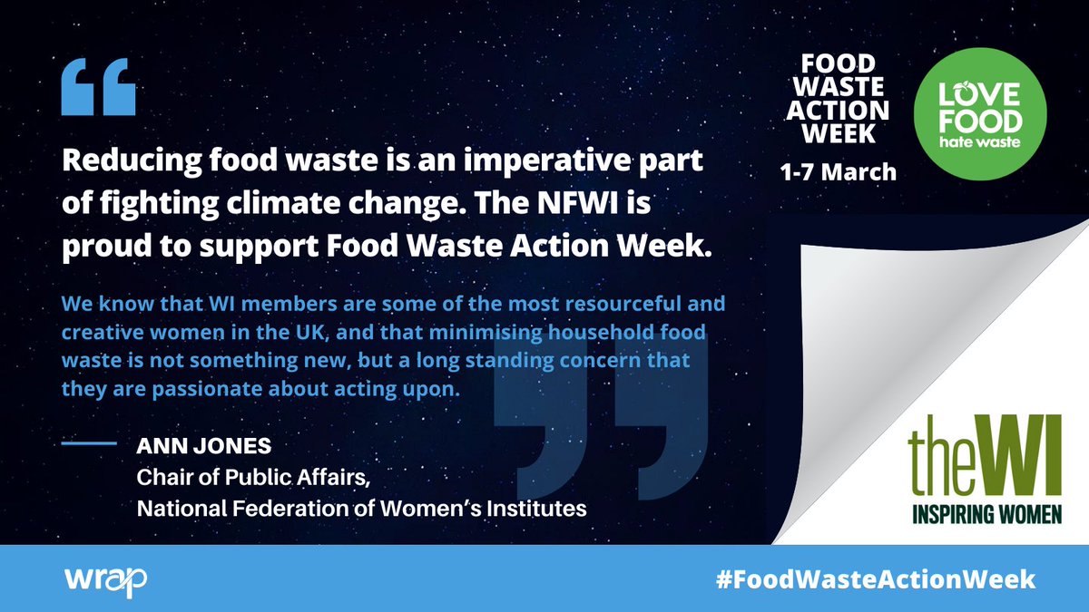 🤝 Thrilled to welcome the UK's largest voluntary women’s membership organisation - The <a href="/WomensInstitute/">Women's Institute</a> - as strategic partners for the UK's first ever #FoodWasteActionWeek. Because #FoodWaste is feeding #ClimateChange 🍊🌍 bit.ly/3apVXsa
