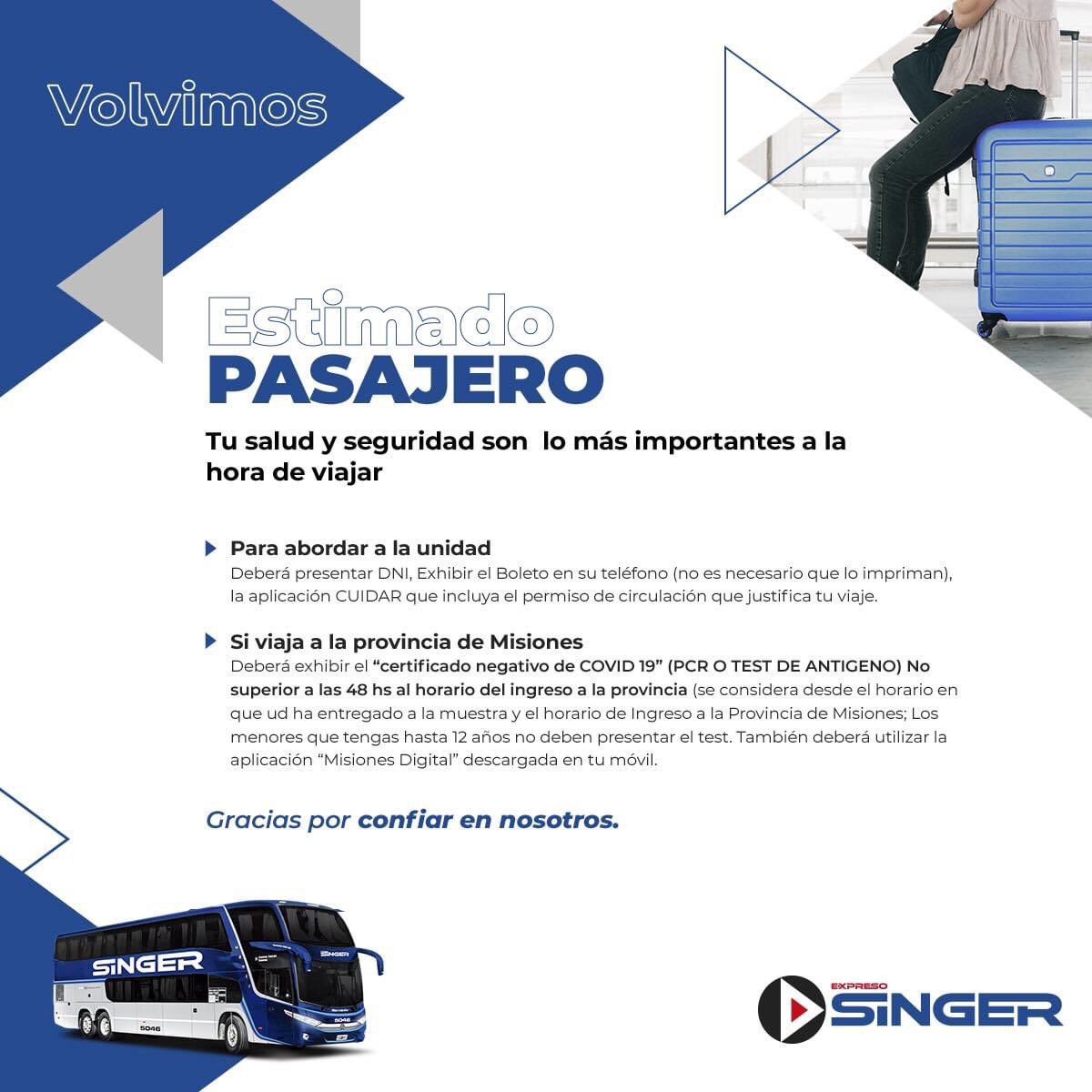 Importante ☝️🚌😷

#ExpresoSinger #NosCuidamosEntreTodos