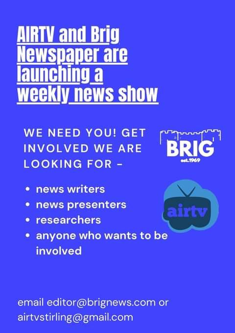 Interested in broadcast journalism? 🎥 <a href="/stirproduction/">Stirling Film&Media</a> <a href="/stirjournalism/">Stirling Journalism</a>