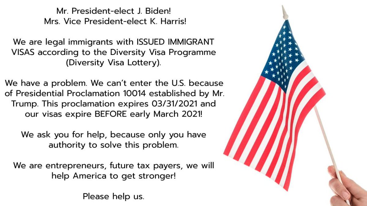 DV2020visahold2's tweet photo. @Independent We are DV2020 immigrant visa holders but can not enter the US because of the ban.
Our visas will expire in March before PP10014 expires itsef. Please help us out !!
#PP10014
#StopPP10014
#immigration
#DV2020
#DV2020Winners
#dv2020visaholders
#justicefordv2020
#removepp10014 https://t.co/rdqV8skKXP