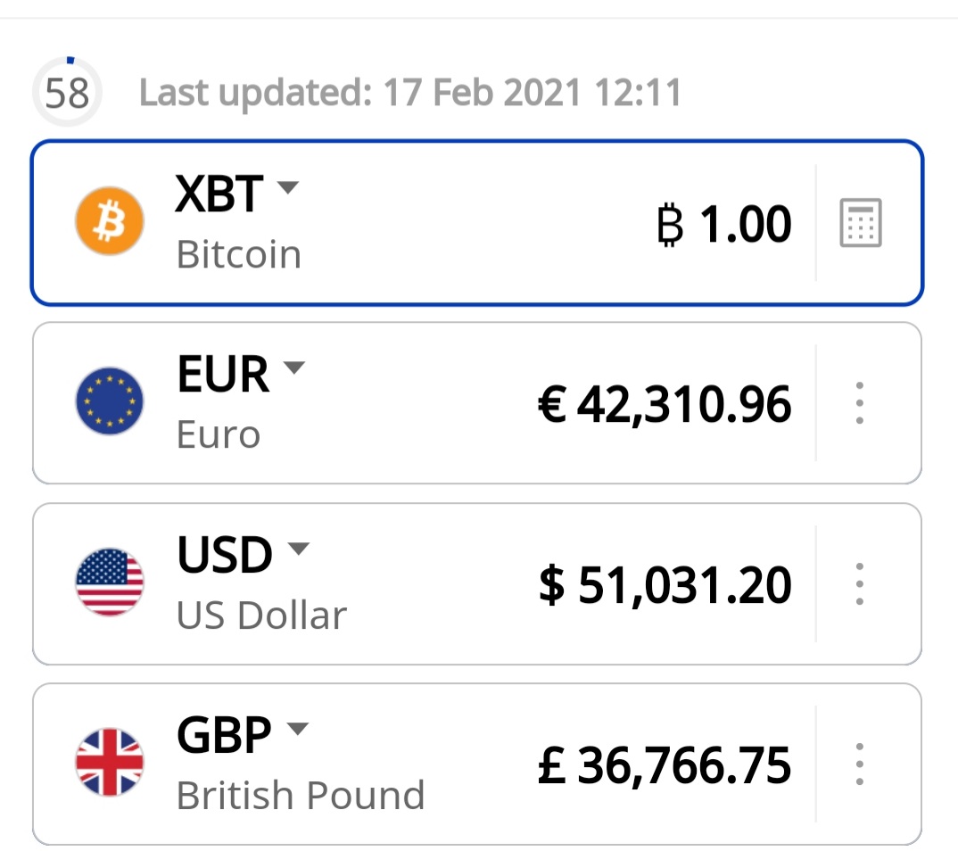 50K....51K and still raising:) #Bitcoin #bitcoinprice #bitcoin50k