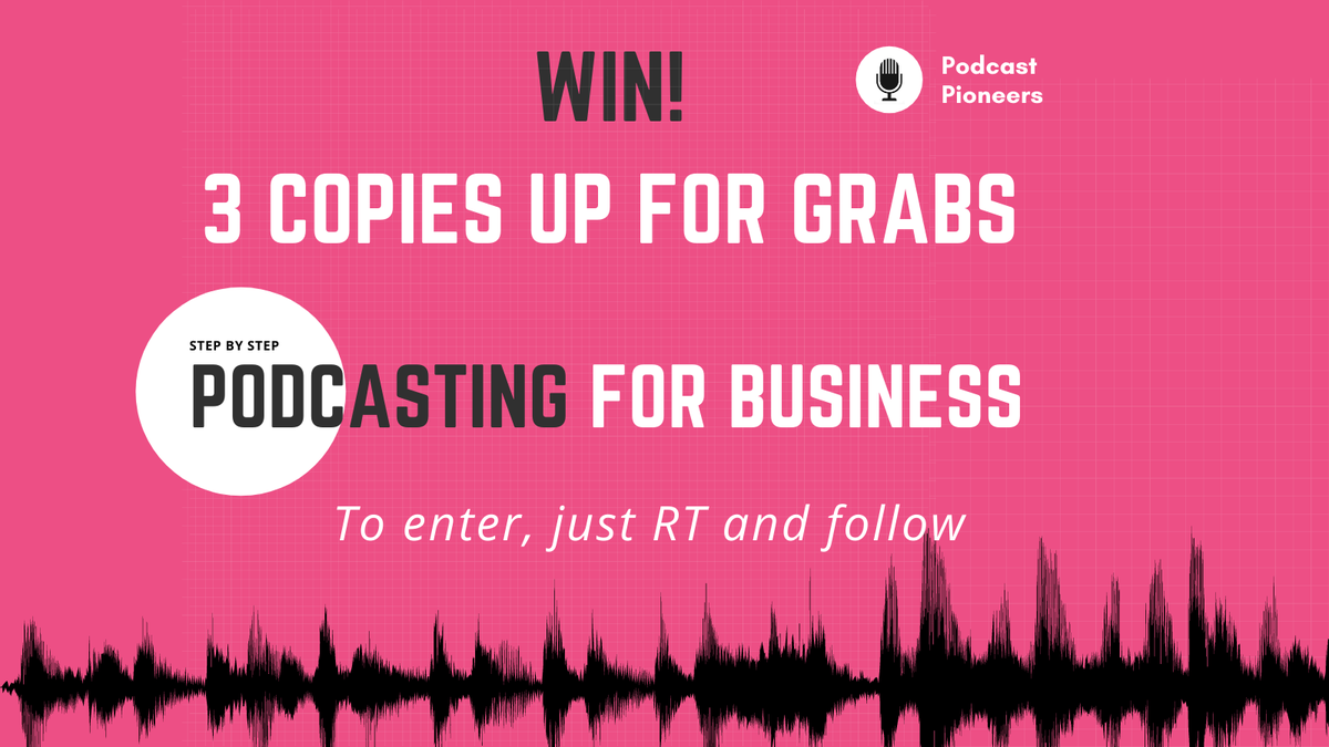 PodcastPioneers's tweet photo. 📢 COMPETITION TIME 📢 

To celebrate the launch of our new book, Step-by-Step Podcasting for Business on 24th Feb, we're giving away 3 free copies! 

📚 To enter simple follow us and RT.* 📚

Ts &amp; Cs apply: https://t.co/UzCsNkoWoZ

*UK entrants only, not affiliated with Twitter. https://t.co/yYdbLmn7E1
