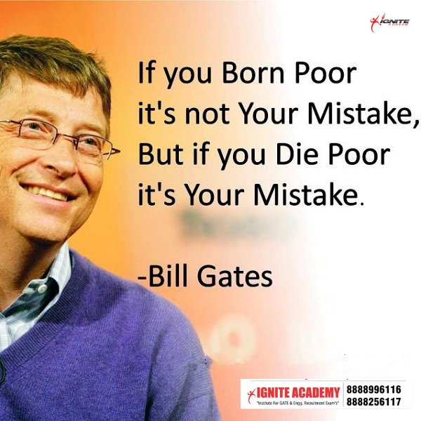 IgniteAcademy__'s tweet photo. If You Are Born Poor It’s Not Your Mistake, But If You Die Poor It’s Your Mistake
Youtube Channel:- https://t.co/tc5KYPmEzt Install App:- https://t.co/YVqqi5HUGP #IgniteAcademy #education #ssc #currentaffairs #memes #motivation #civilengineer #exammemes #Enggcompetitive https://t.co/soxQsVtQzt