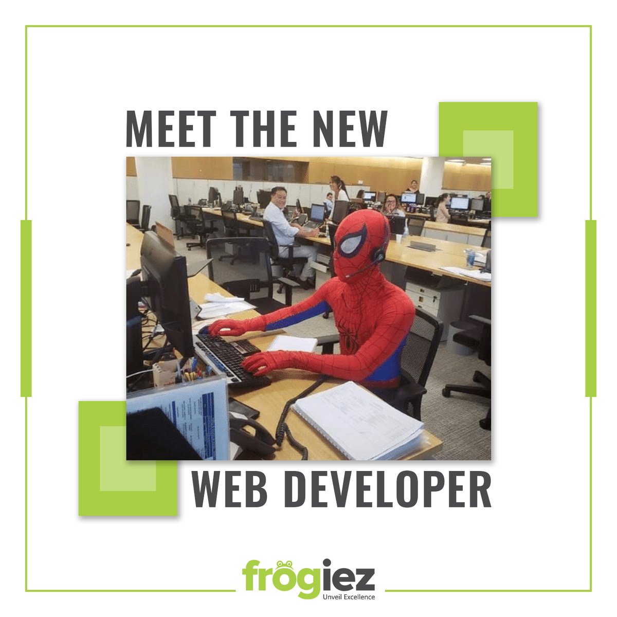 frogiez's tweet photo. Say Hi to him 😁
#MeetTheTeam #WebDeveloper #FindaPro #Developer #Coder #Software #ITindustry #ITservice #ITcompany #SEO #WordPress #business #webdesign #traffic #blog #design #marketing #web #WebSite #Branding #BrandingPartner #webdevelopment #Frogiez https://t.co/v5d9OMwCZE