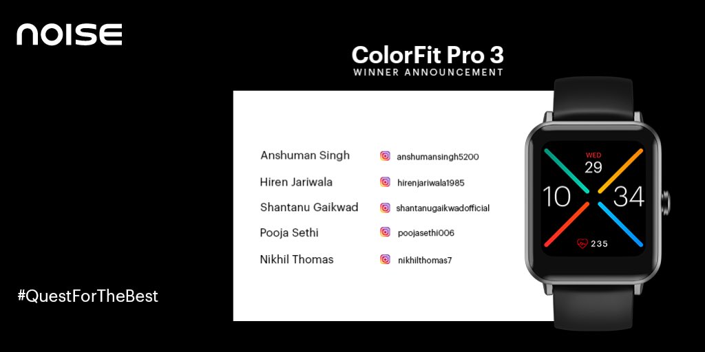 gonoise's tweet image. Congrats to our #ColorFitPro3 giveaway winners. It&apos;s time to start your #QuestForTheBest.