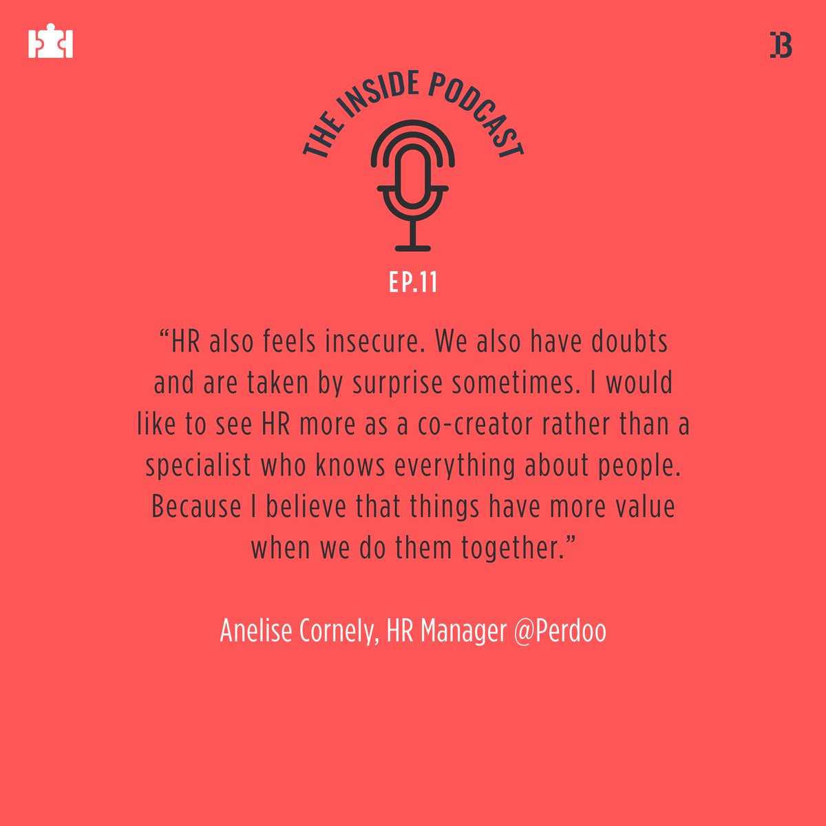 ⚠️#HR myth debunked ⚠️ by Anelise Cornely, HR manager <a href="/PerdooHQ/">Perdoo</a> 

🎙️More about HR challenges, the importance of unity, innovation &amp; flexibility on Ep.11 of #EmployerBranding: The Inside Podcast: bit.ly/3d7rAZo

#HRquoteoftheday #companyculture