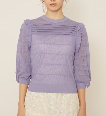 Fashion Express 指原莉乃 さん衣装 2 17 今夜くらべてみました 只今放送中 今くら で着用 フリルと透かし編みがレディな印象 ラベンダー色のニットプルオーバー 詳細はこちら T Co Fl06yrjmke さっしー さしこ さしこ