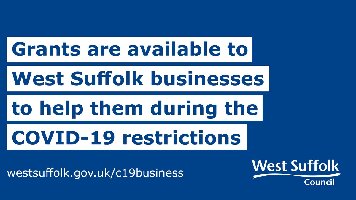 THE DEADLINE for applications for grants for shops and other customer-facing businesses that are open but severely impacted by the restrictions is 22 Feb at  westsuffolk.gov.uk/coronavirus/bu…