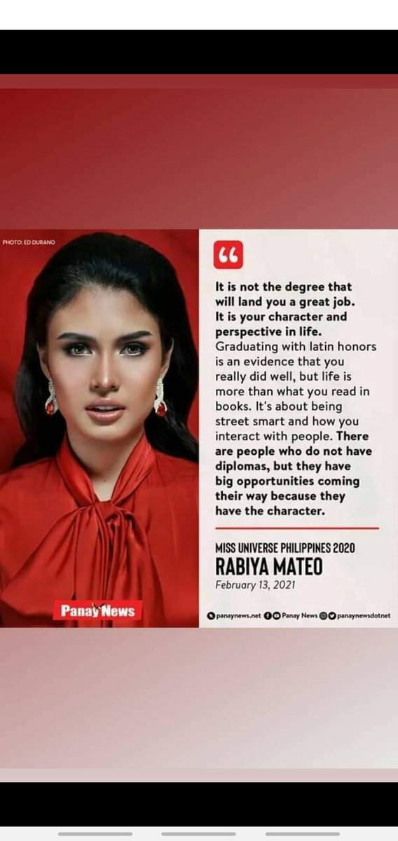 itsmeJamjames's tweet photo. #RabiyaMateo said that  it is not the degree will land you a great job
Its your character. So ano na Jam Magno
#JamMagno #rabiya https://t.co/C9oMinXXzq