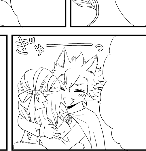 ジャクヴィルアンソロ進捗?
?さんをぎゅーっとする?くん
 #ジャクヴィルコミックアンソロジー 