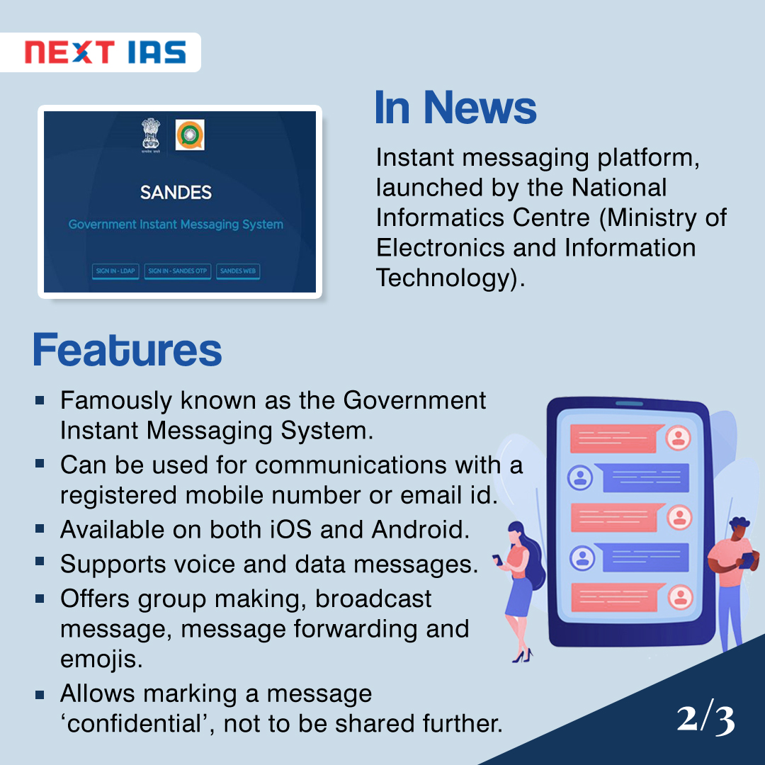 NEXTIAS_Delhi's tweet photo. Key Facts:SANDES Application

#keyfacts #daily #dailyposts #info #infographics #upscpreparation #upscias #UPSC #upsc #IAS #iaspreparation #currentaffairs #application #government #sandes #instantmessagingapp #instant #Message #Features #confidential #communication #PrivacyMatters https://t.co/LTEEJRc26u