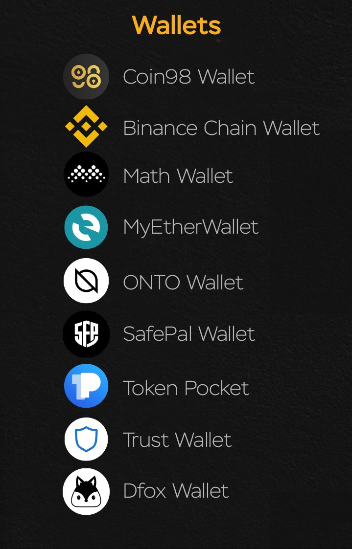 Notable projects in Crypto Wallets of  #BSC   Wallets help you store, transfer and even stake crypto assets from within.