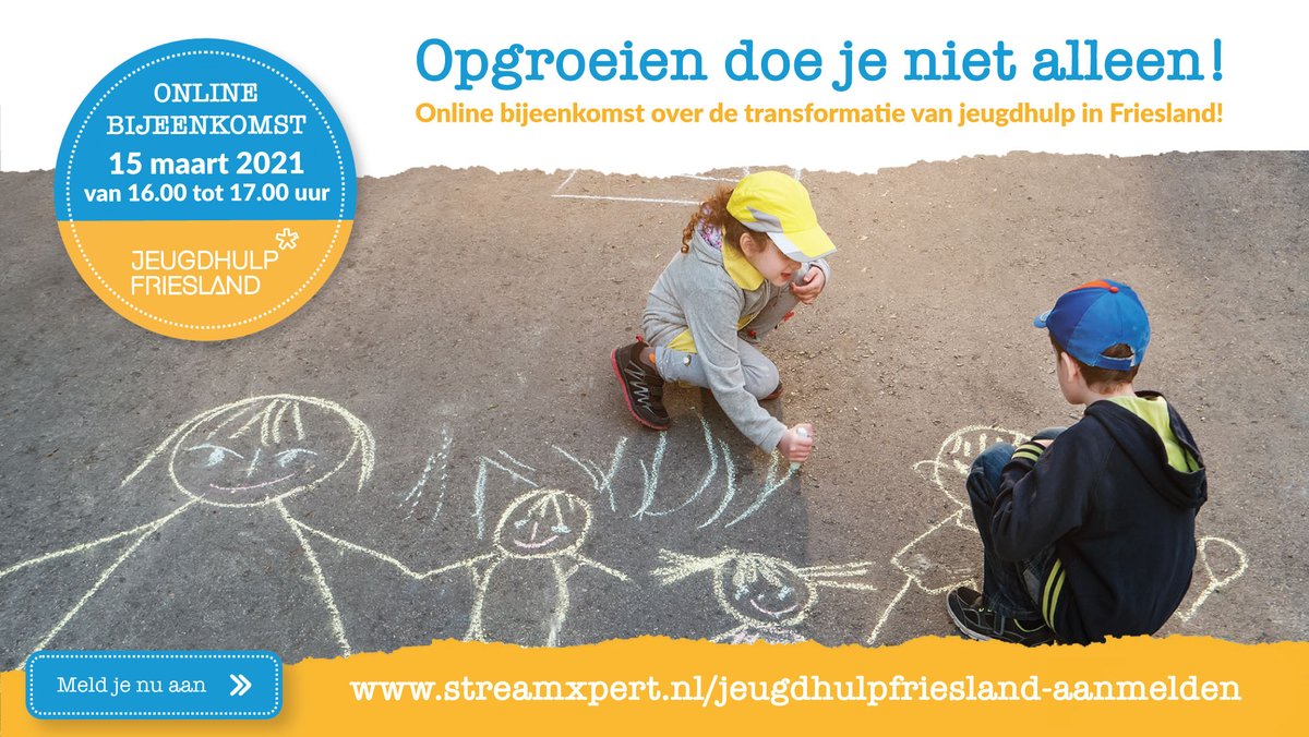 Kwetsbare kinderen nóg betere zorg bieden. Door in een vroegtijdig stadium méér hulp te bieden. Welke transformatie is daarvoor nodig? Daarover gaat de online bijeenkomst Opgroeien doe je niet alleen, die wij op 15 maart organiseren. Meer info/aanmelden: jeugdhulpfriesland.nl/nieuws/opgroei…