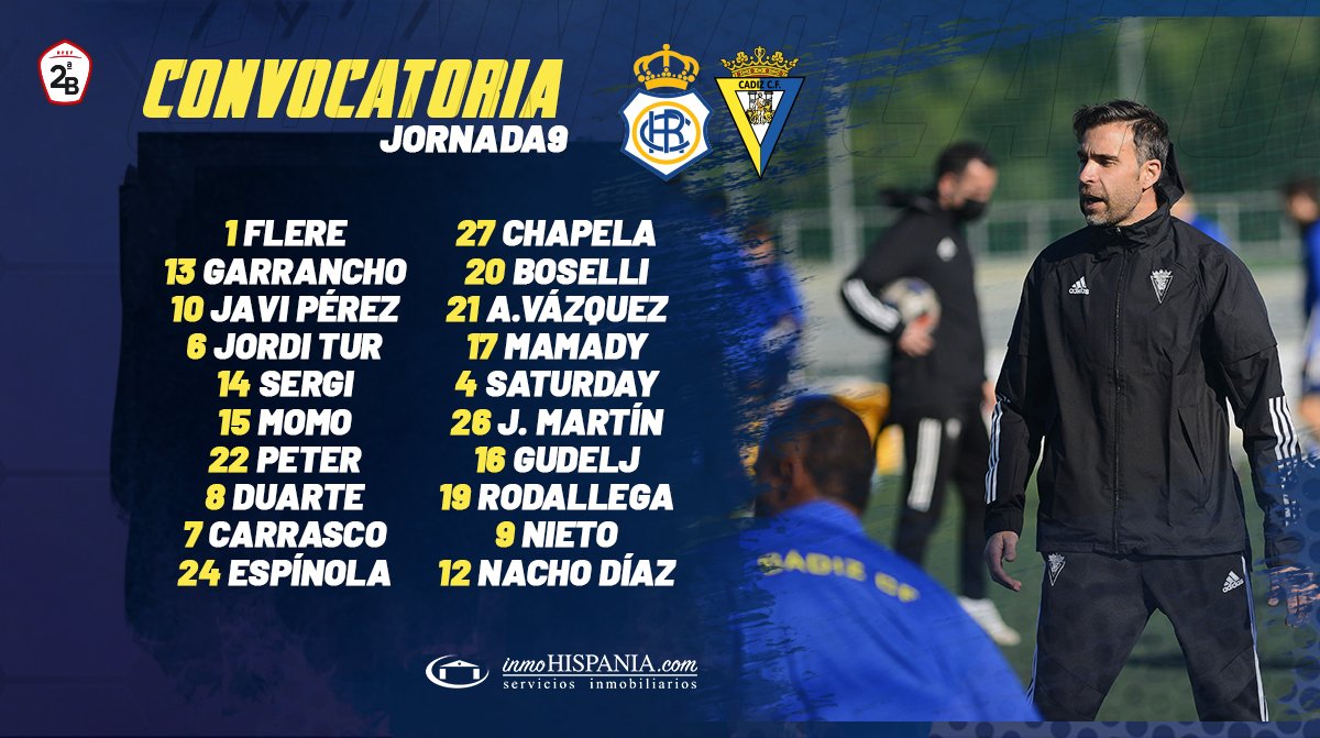 Cadiz_CFCantera's tweet photo. #RecreCádizB 

📸 Ya vamos para el Nuevo Colombino para jugar contra el @recreoficial y @AlberCifu79 ha desplazado a estos 2️⃣0️⃣ jugadores 👇👇👇 

💙💛 https://t.co/yQRws0A3nf