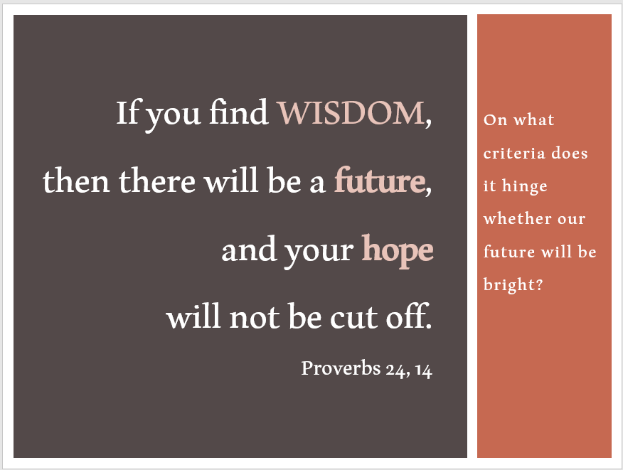 lukas_madl's tweet photo. On what criteria does it hinge whether our #future will be bright?  What #technologies and #innovations we develop? What business trends we follow? What #Corona measures we put? The ancients said that #wisdom is the foundation. I think the same.

#inno4good #WisdomInInnovation https://t.co/PlEqnE20PX