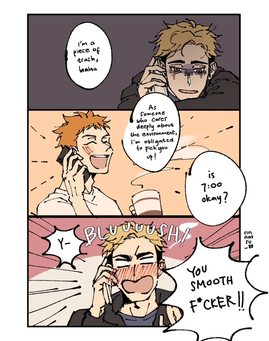 Hinata being smooth asf 😳
#Haikyuu #ハイキュー #atsuhina 