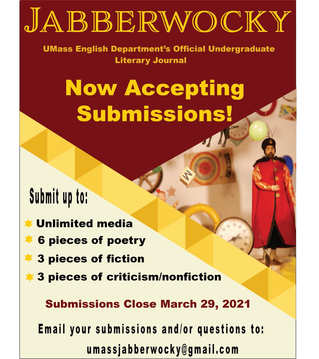 JabberwockyUMA's tweet photo. The submission deadline for Jabberwocky is March 29th, 11:59PM. More details about guidelines can be found at our website https://t.co/zGUUezsjyK https://t.co/WsHq01nWLz
