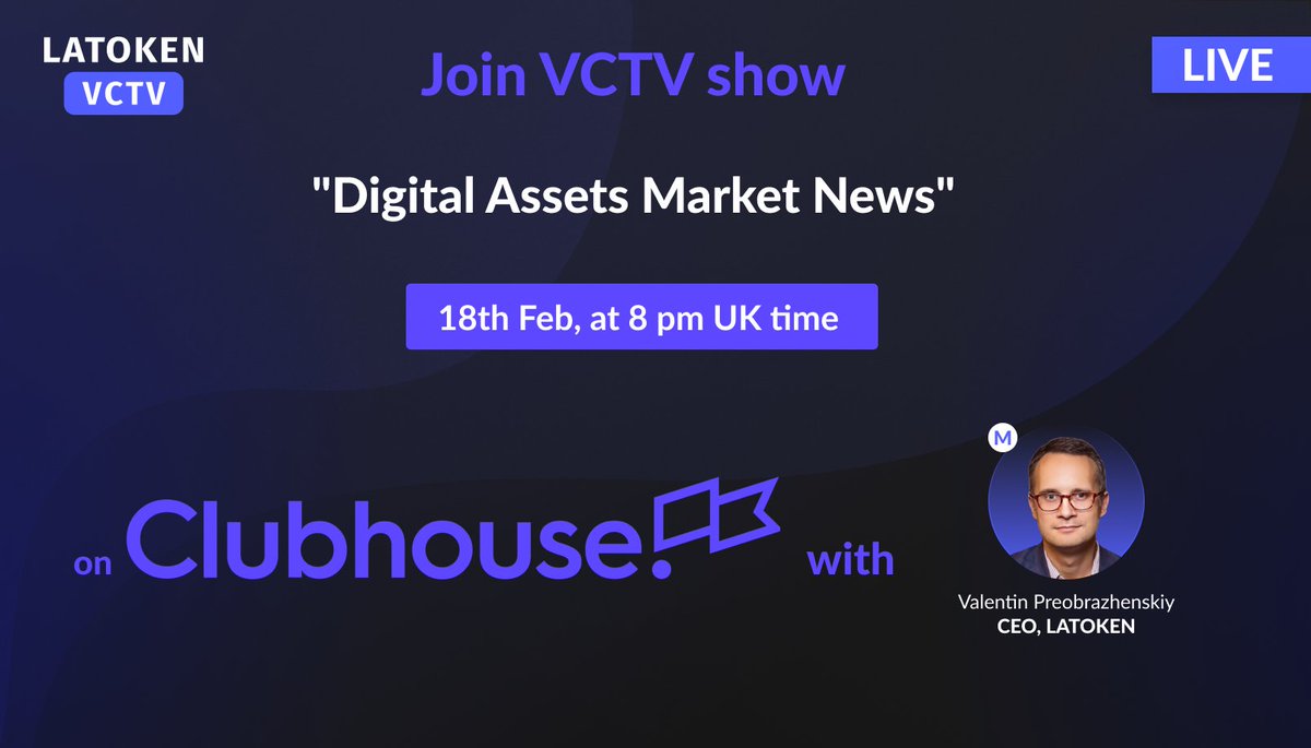 Latoken_cex's tweet image. Are you a cryptocurrency investor? Learn about market updates that'll help in digital investment and trading.

Join our CEO @vpreobrazhensky, and global investors on Feb 18, 8 PM UTC.
 
📥 DM us for a #clubhouseinvite