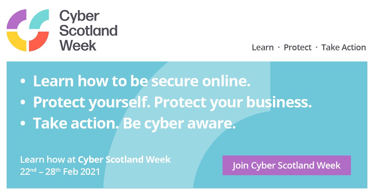 NCLanarkshire's tweet photo. Did you know that £190k is lost every day to Cyber Crime?
We’re proud to be taking part in #CSW2021. Join us and learn how to stay secure online and be part of the fight against Cyber Crime. 
https://t.co/0OvqHcgk0N https://t.co/uPjAebkggb