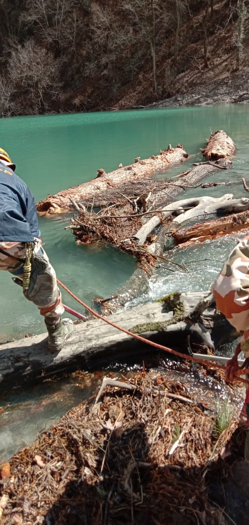 In pictures: ITBP team reached murenda where a natural lake is formed after recent floods in  #Chamoli, Uttarakhand.  #Himveers