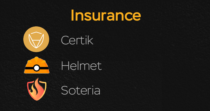 Notable projects in  #insurance of  #BSC   You will need to be covered from hacks and exploits that stole all of your hard-earned cryptoassets. Insurance is an essential lego part in DeFi whole picture.  $CTK  @certikorg  $HELMET  $WSOTE
