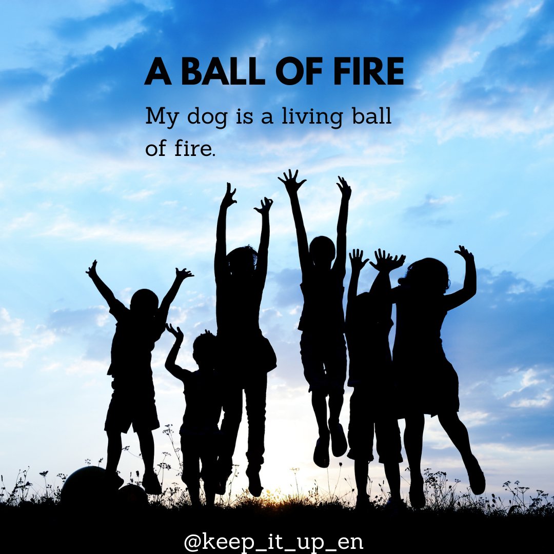 keepitupenglish's tweet photo. Dzień 1. A na tapecie: wybuchowe idiomy!
Do you know anyone who is a ball of fire?
Let me know ! 🤜🤛
#English #englishidioms #explosives #bombs #balloffire #fire #energy #learnenglish #englishlearning #improve #study #英語 #勉強 #日本語 #数字 #火 #nauka #angielski #energia #siła https://t.co/uyffpNmP5Y