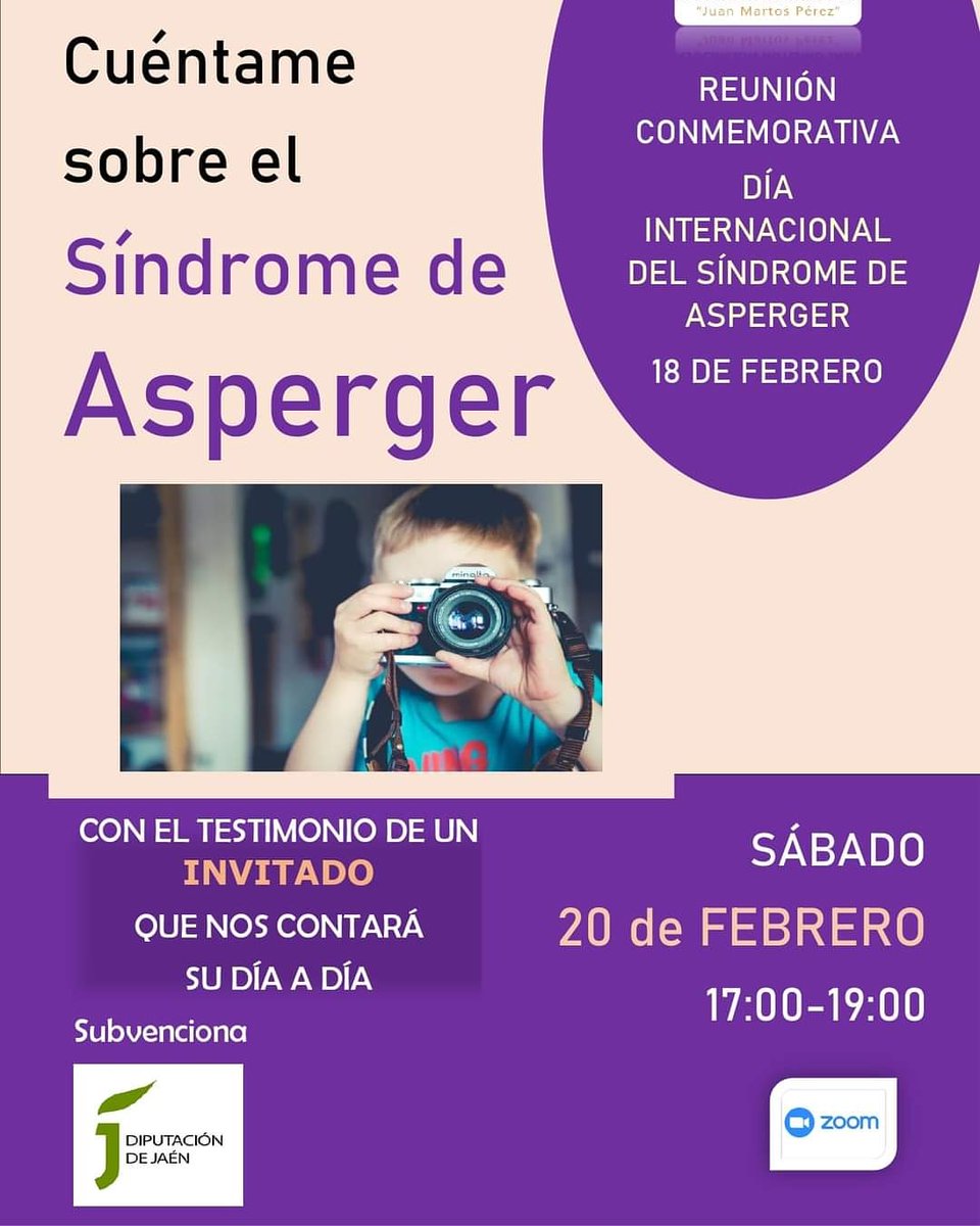 Con motivo del día del Síndrome de Asperger (18 de febrero) nos vamos a reunir el próximo sábado 20 de febrero (17:00-19:00h) para hablar sobre sus características, resolver dudas y desterrar mitos. 

forms.office.com/Pages/Response…