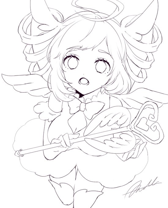 没天使線画ぽいっ?
#塗り絵 