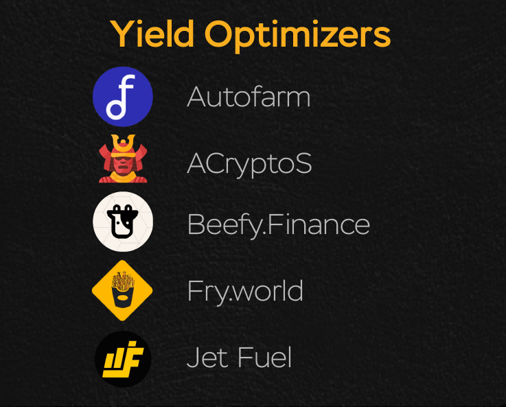 Notable projects in Yield Farming of BSCLiquidity Mining projects are bringing more and more profits to their holders.  $CAKE  $AUTO  $ACS  $BIFI  $FRIES  $FUEL