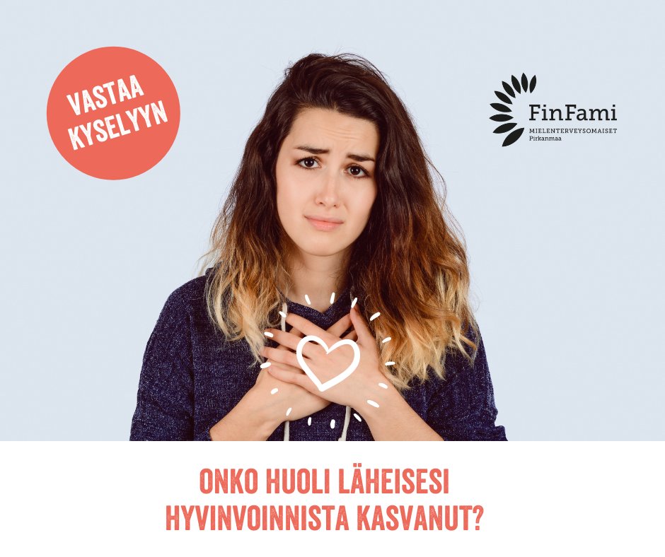 Onko läheiselläsi haasteita mielenterveyden tai päihteiden kanssa?

Auta meitä ja vastaa kyselyyn: link.webropolsurveys.com/S/BF40964A8694…

Keräämme tietoa hoitovajeesta ja sen vaikutuksista sairastuneen läheisten elämään.

#kysely #finfamipirkanmaa #finfami #hoitovaje #sote #mielenterveys