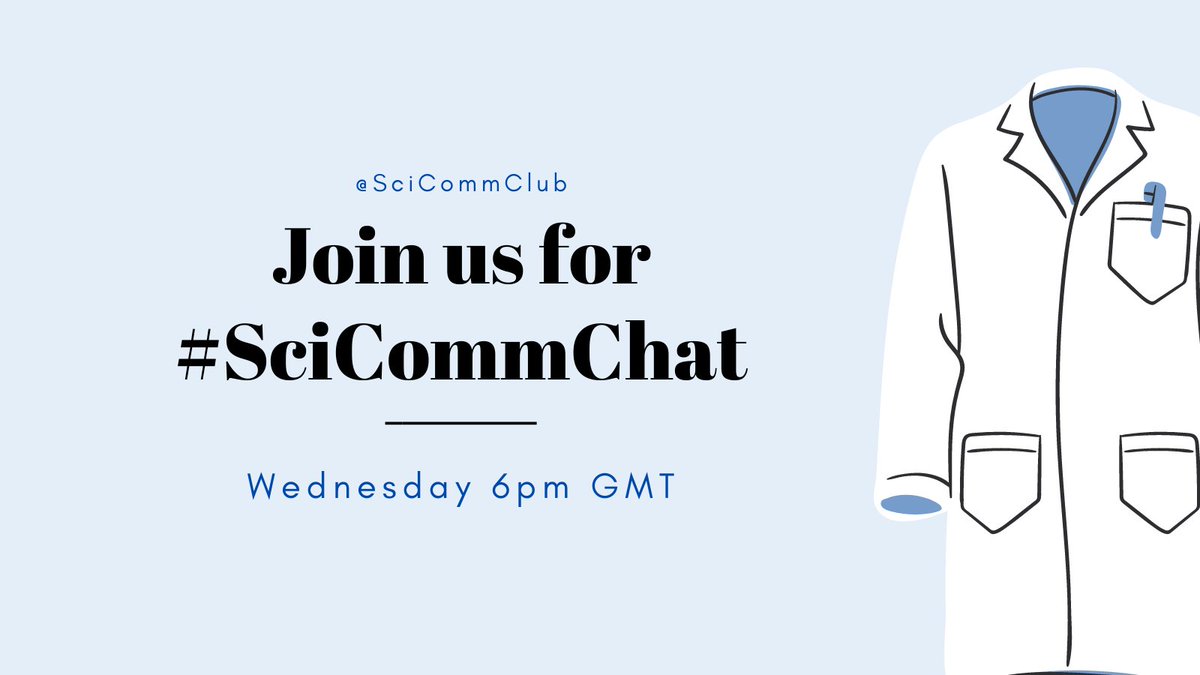 SciCommClub's tweet photo. Join us today at 6pm GMT/12pm CT for #SciCommChat with host @CA_AstroComm. We will cover questions on how to structure your CV and cover letter for jobs in #SciComm (and job hunting in general)! Will you be joining us? https://t.co/CRXtoUbDbm