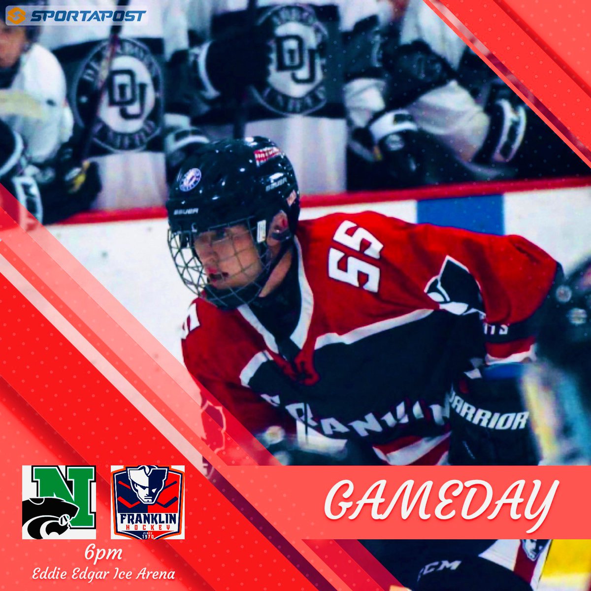 GAMEDAY 

🆚 Novi Wildcats 
📍 Eddie Edgar Ice Arena 
⏰ 6pm 
📺 facebook.com/franklinhockey…

#PatriotPride