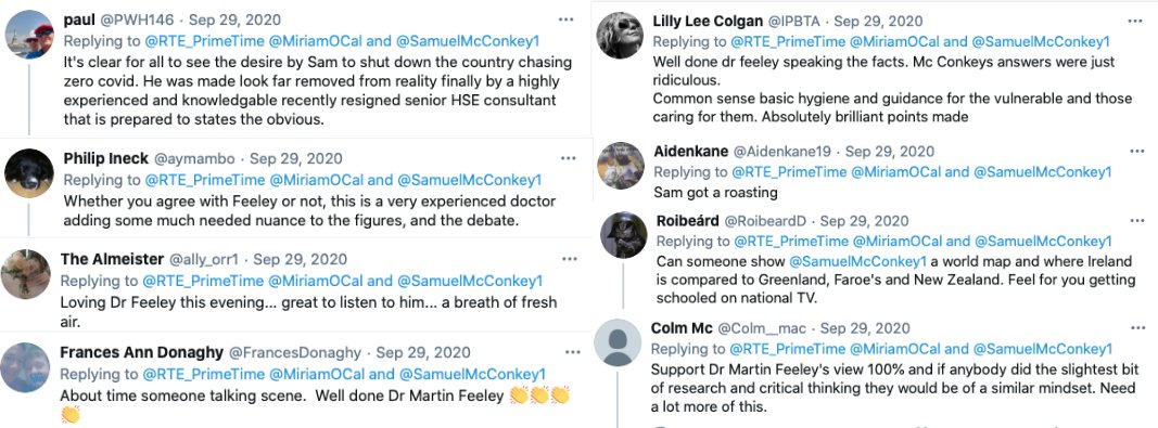 16. The public watching were probably scratching their heads saying “Why hasn’t anybody spoken about this before”. Even the comments in the Prime Time thread are very telling. As one person tweeted “Sam was roasted”. Another said “McConkey’s answers were just ridiculous"