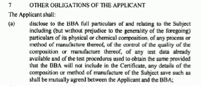 We then saw the contract between the BBA and Arconic which had the following clause on testing, obliging Arconic to disclose 'any test data' relating to the product