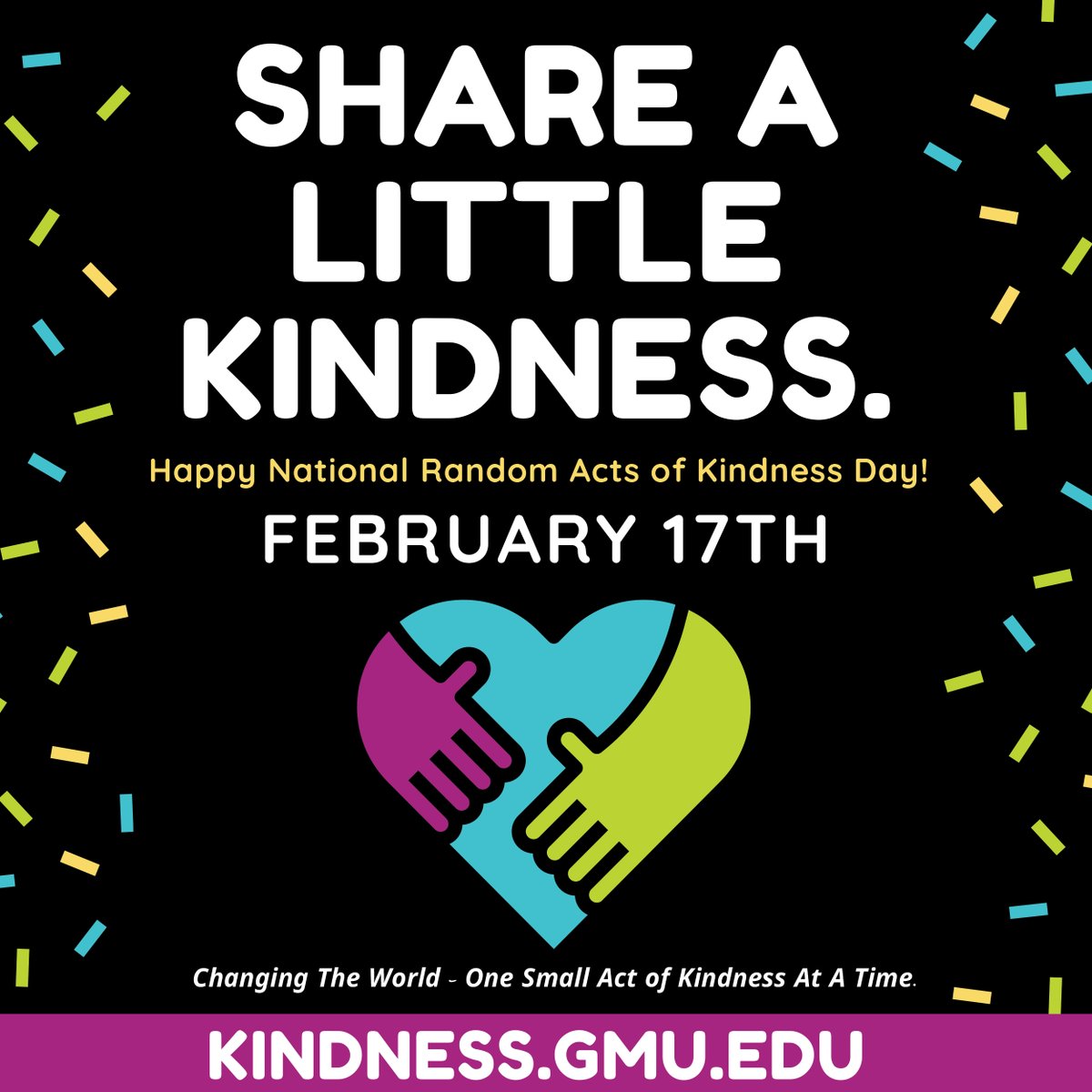 Happy National Random Acts of Kindness Day! Learn how our  #MasonChoosesKindness initiative is emphasizing intentional acts of #kindness every day: www2.gmu.edu/news/2021-02/m…
#RAKDay #RAKWeek #ExploreTheGood #MakeKindnessTheNorm 
@GeorgeMasonNews @GeorgeMasonU @Mason_Kindness