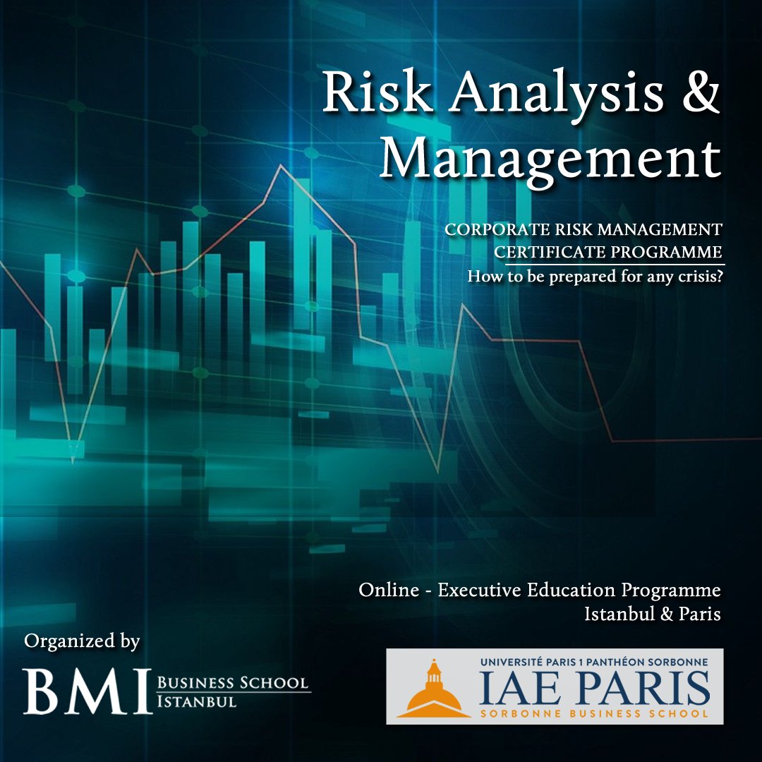 bminstitute's tweet photo. Sorbonne ve BMI İş Birliği ile Hazırlanan, Kurumsal Risk Yönetimi Sertifika Programı Kayıtları Başladı!

https://t.co/RfHg3FP7nv

#riskanalizi #riskyönetimi #finans #businessschool #executiveeducation #sertifikaprogramları #business #onlinetraining #sorbonne https://t.co/ni4bJ5XB1k