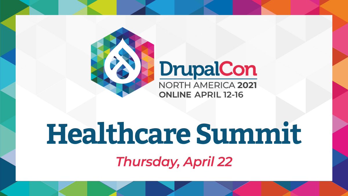 drupalcon's tweet photo. Register for @DrupalConNA for access to all conference content, including the #DrupalHealth Summit. Learn, connect, & build with your peers in tailored presentations, discussion groups, & workshop activities. Summits are included in your #DrupalCon ticket.https://t.co/hboHKHv6Cf https://t.co/aAIeeeiHnb