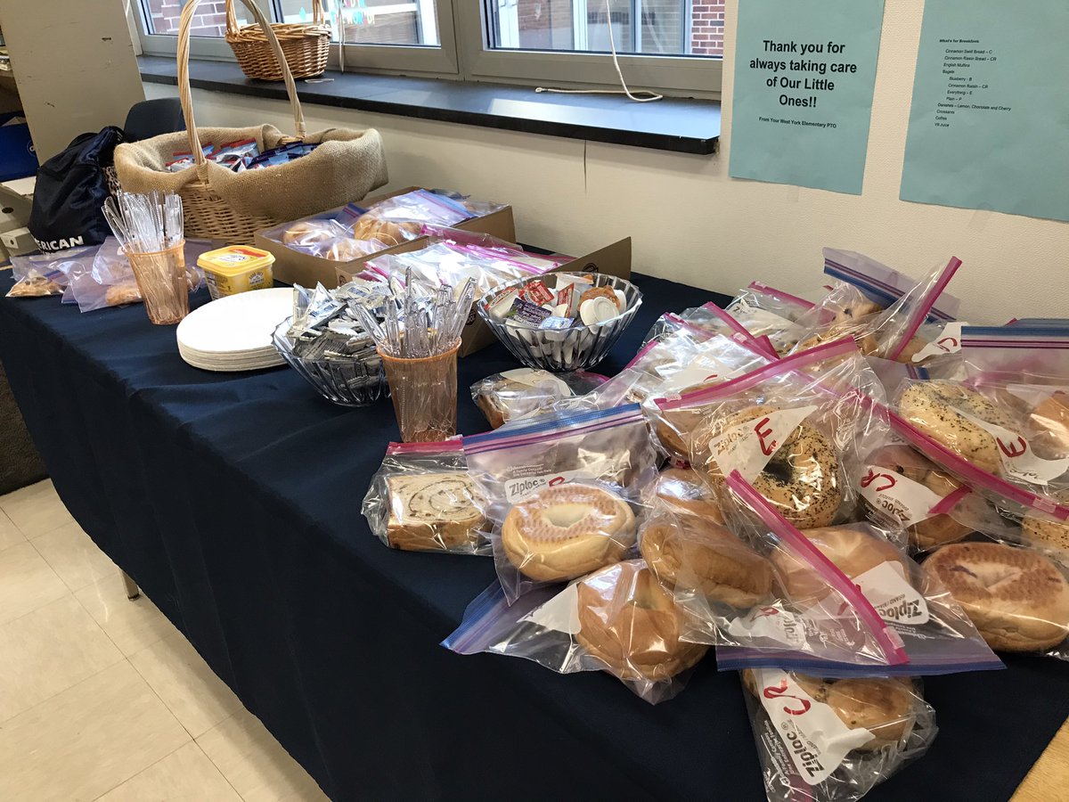 Thank you to our WY PTO for our yummy staff appreciation breakfast treats! #wyproud #lwyloud
