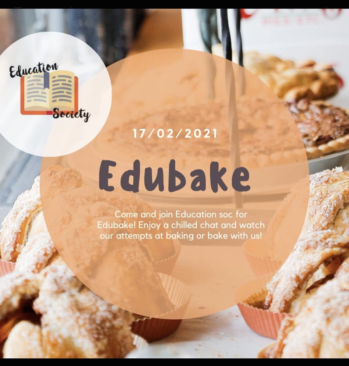 Come along a bake with us over on our discord from 6:30pm. Anyone is invited (not just LBU students) and the event is completely free!!💜