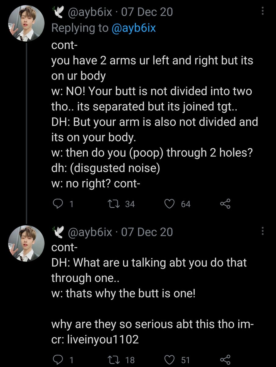 his obsession with the debate 1 or 2 butts and him even asking jangjun while he is on vlive