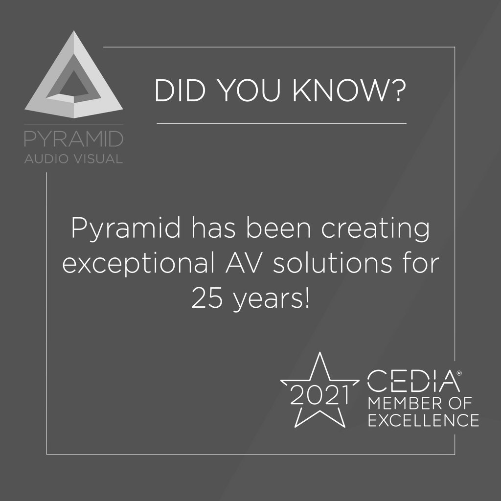 That's right, 25 years Pyramid has been creating exceptional AV Solutions and what an amazing 25 years it has been! Here's to another 25 years of us creating amazing award-winning projects. 🙌🎊⁠
⁠#homecinema  #hometheatre #pyramid #didyouknow #cinema #cinemadesigners #CEDIA