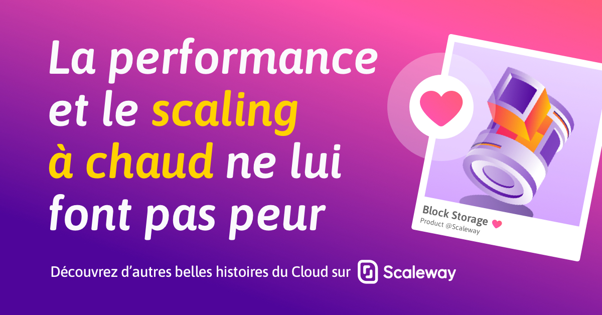 Scaleway_fr's tweet image. Ça nous fait chaud au coeur 🔥 
Nos experts sont aussi passionnés que vous par vos projets Cloud. Contactez-les dès maintenant ! 👉 ow.ly/GaFj50DCwfA
#Scalewaylovestories #cloudconnection