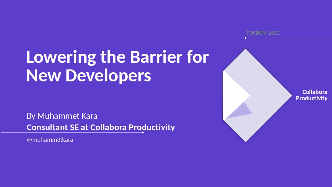 To start developing #CollaboraOnline is much easier now thanks to the cloud dev environment <a href="/gitpod/">nae</a>. #cool_dev

Download the slides from <a href="/muhamm3tkara/">Muhammet Kara</a>'s #FOSDEM2021 talk, to find out how we did this! 

⏬ collaboraoffice.com/community/a-wo…

#FOSDEM #foss #opensource #gitpod