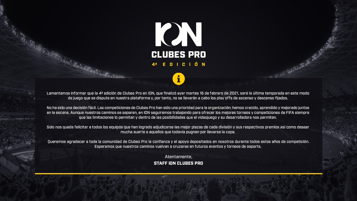 IONesports's tweet photo. #IONClubesPro 📣 https://t.co/nCRjSz495a