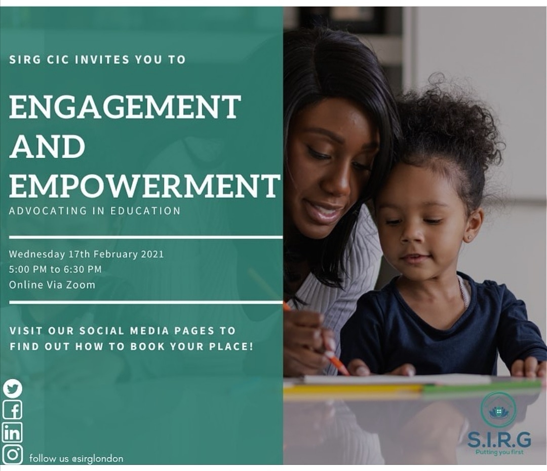 The day is here!!  Super excited for our first workshop

@sirglondon  is holding its first online event, gathering together parents/carers, education professionals, community workers and anyone who is interested in Parental engagement, involvement and empowerment #BuildTheFuture