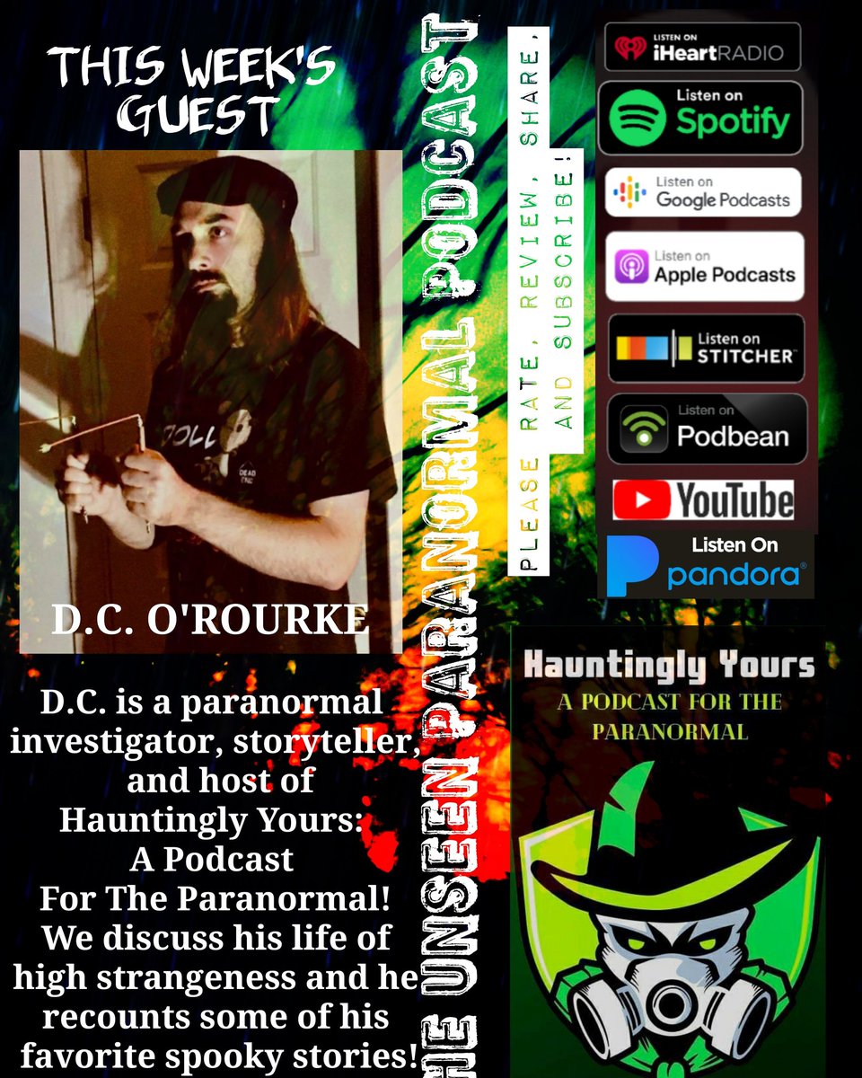 TheUnseenPara's tweet photo. Christmas carols with ghost and more spooky stories on this NEW episode out now with D.C. O'Rourke from Hauntingly Yours: A Podcast for The Paranormal! @HYPodcastFM #paranormal #wednesdaythought #PodcastRecommendations 
https://t.co/1kCd4fhdY3 https://t.co/yLMjca5V0u