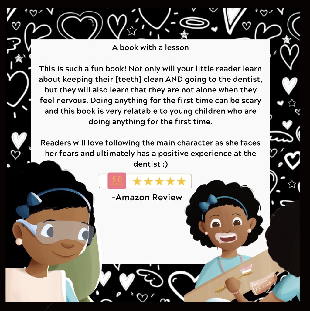iamLTButler's tweet photo. Hey, hey friends!!! It’s #WriteaReview Wednesday! I’m so appreciative for this #Amazon customer’s 5⭐️ review. 🙌🏾 
https://t.co/WRxRsW63HL
 ❤︎︎ Rate today if you’ve ordered your child’s copy of Mila’s Big Day, First Dental Visit? https://t.co/dXz6QGSp03